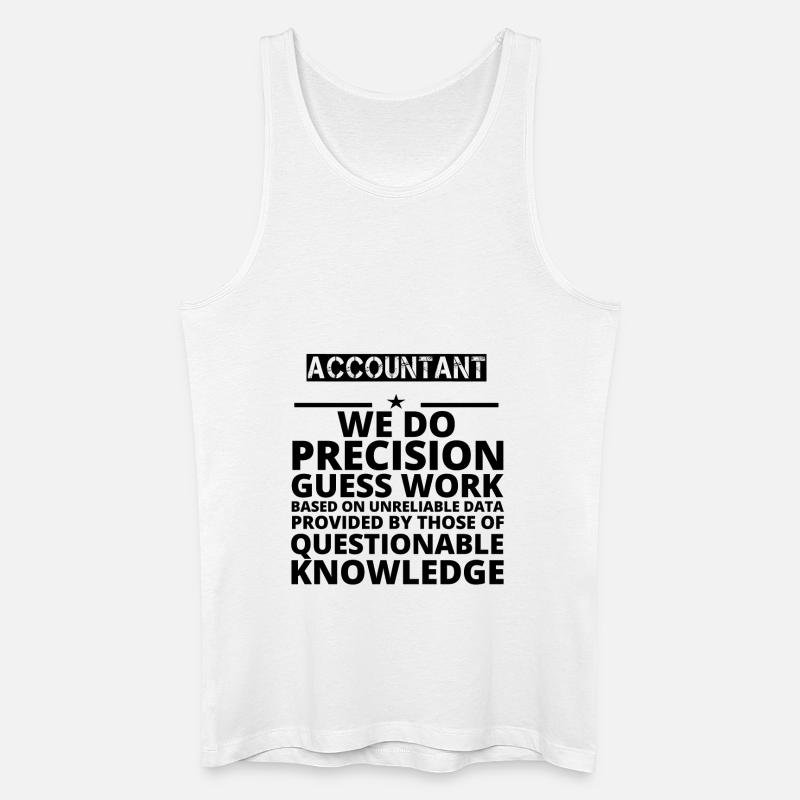 gift problem precision job ACCOUNTANT - Männer Bio Tank Top - Weiß
