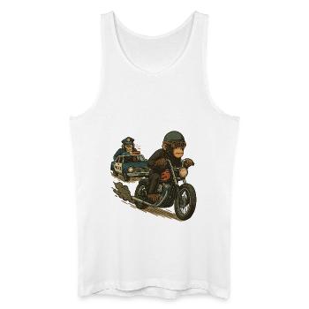 Verfolgungsjagd - Männer Bio Tank Top - Weiß - Vorne