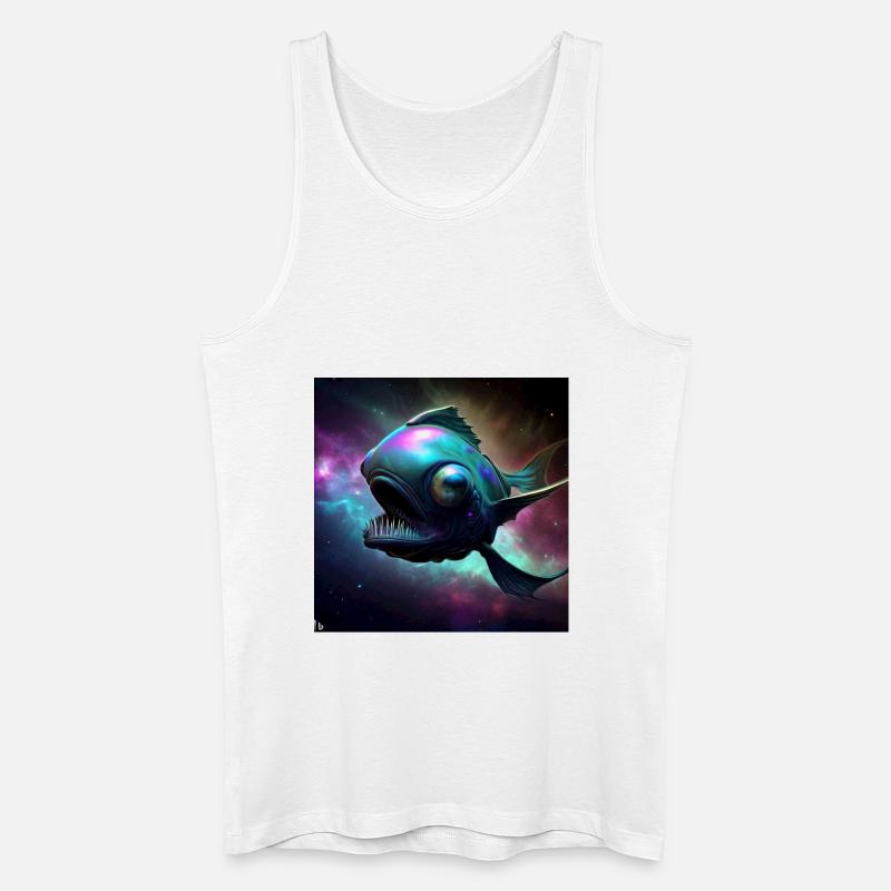 Spacefishartwork by Bruederchen - Männer Bio Tank Top - Weiß