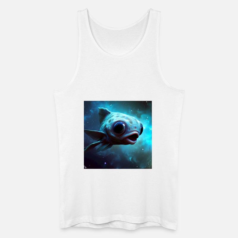 Spacefish artwork by Bruederchen - Männer Bio Tank Top - Weiß