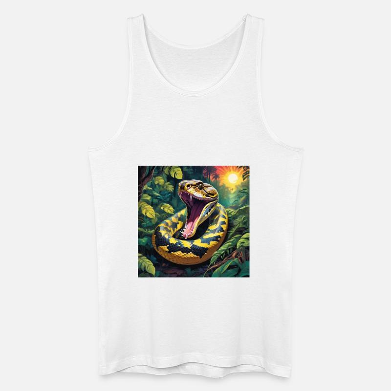 Python Snake - Men’s Organic Tank Top - white