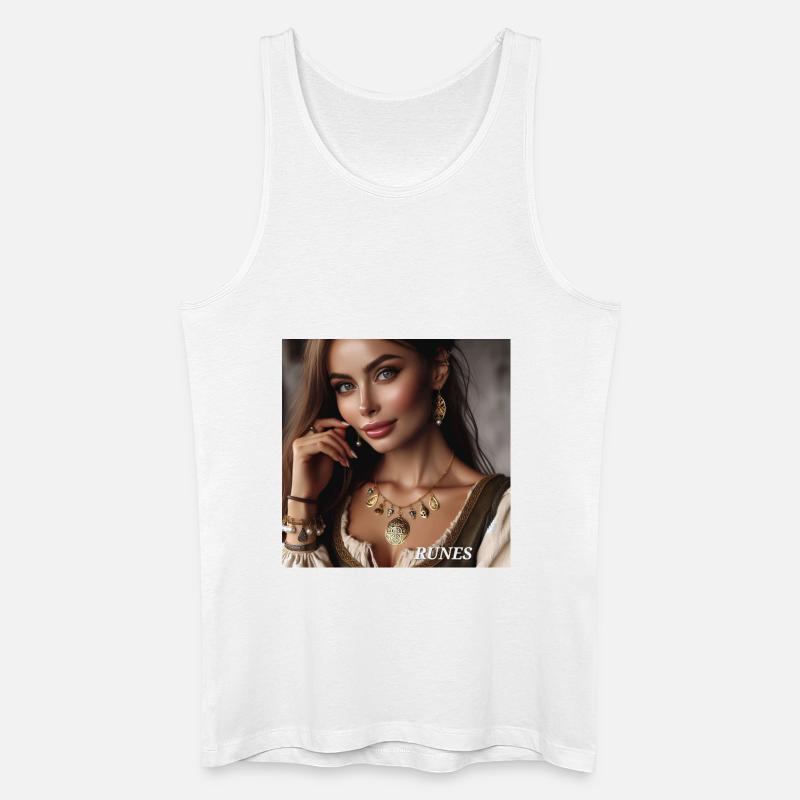 Runen - Männer Bio Tank Top - Weiß