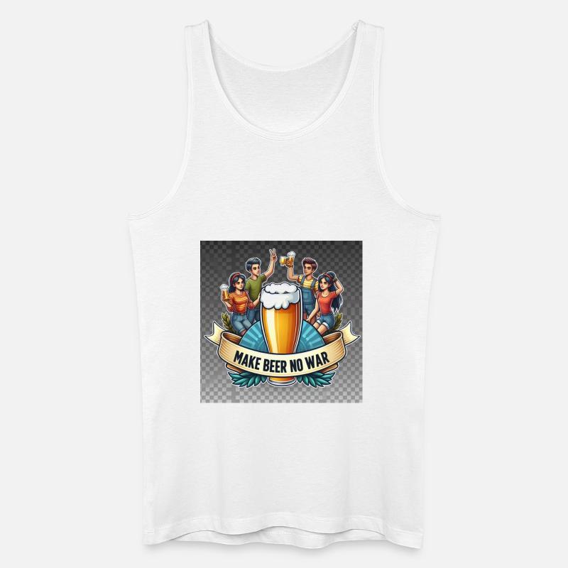 make Beer No War Logo - Männer Bio Tank Top - Weiß