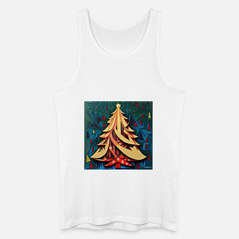 Weihnachtsbaum 2 - Männer Bio Tank Top - Weiß