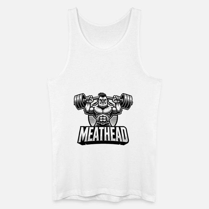 Heben von Fleischköpfen - Männer Bio Tank Top - Weiß
