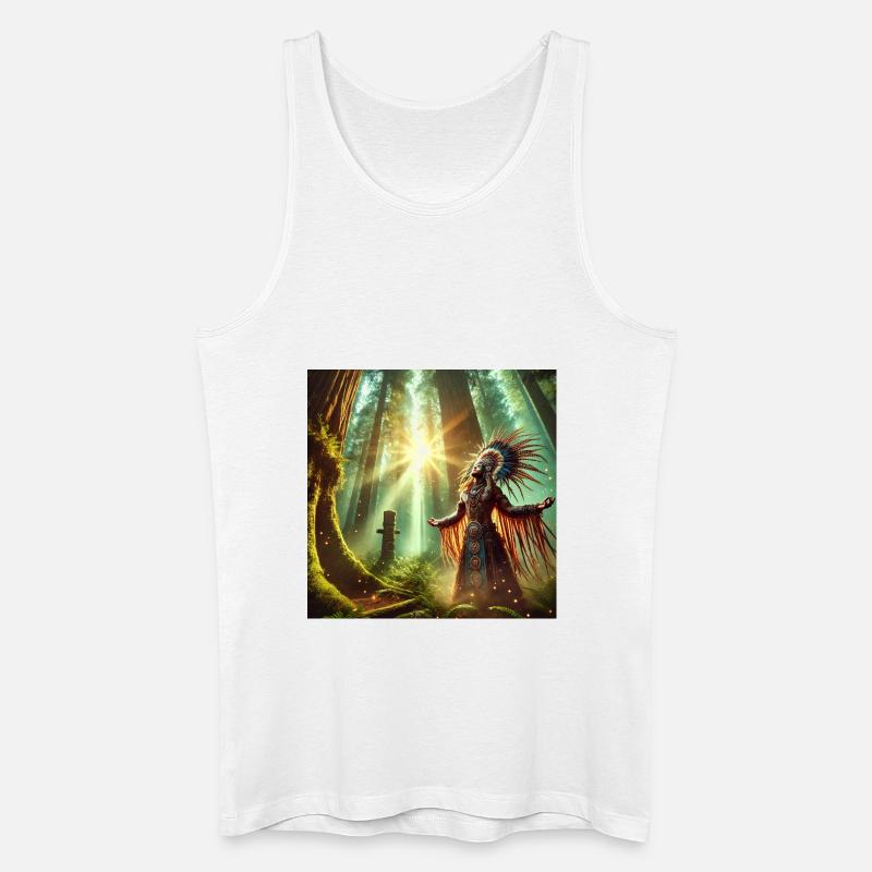 Schamane in Trance (E) - Männer Bio Tank Top - Weiß