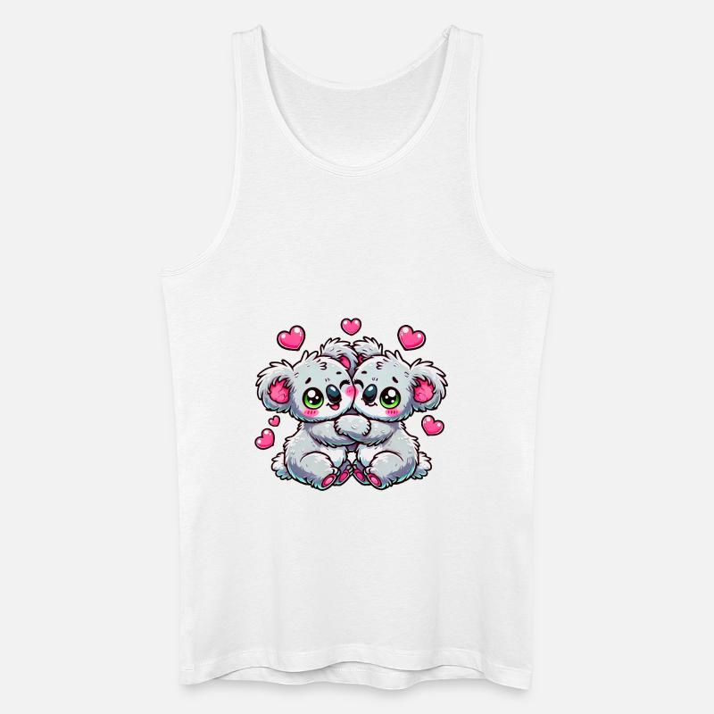 Verliebte Koalas - Männer Bio Tank Top - Weiß