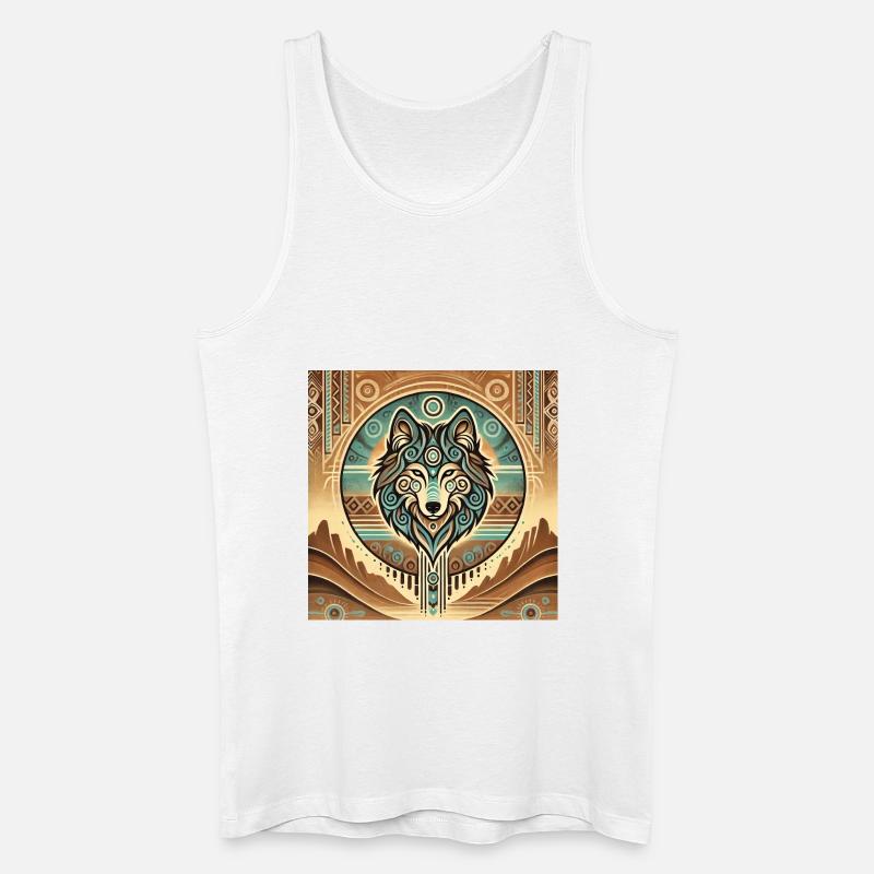Wolf an deiner Seite - Männer Bio Tank Top - Weiß