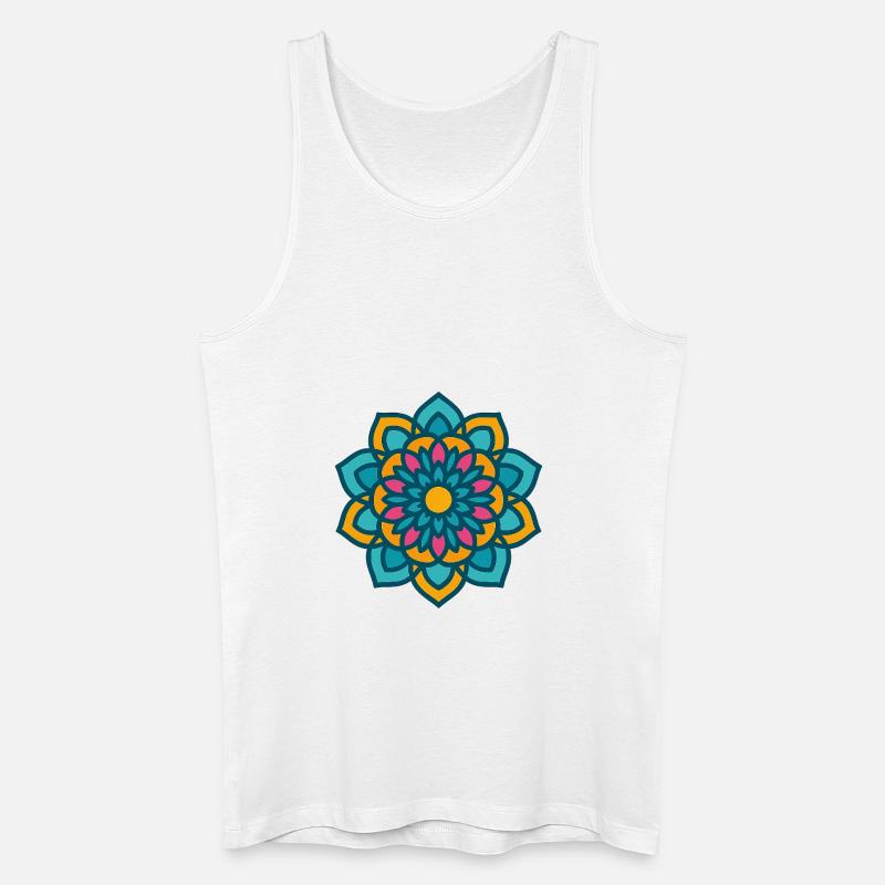 Mándala - Männer Bio Tank Top - Weiß