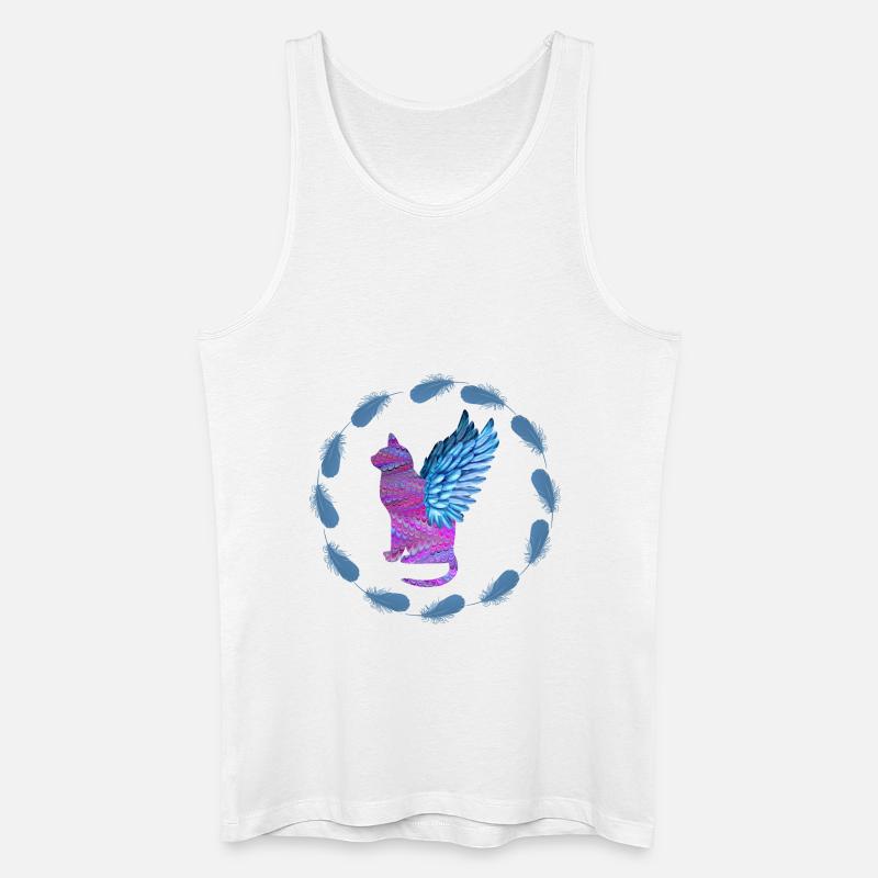 katzenengel e 62 - Männer Bio Tank Top - Weiß