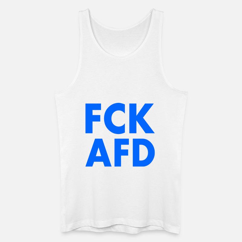 Fck afd - Männer Bio Tank Top - Weiß