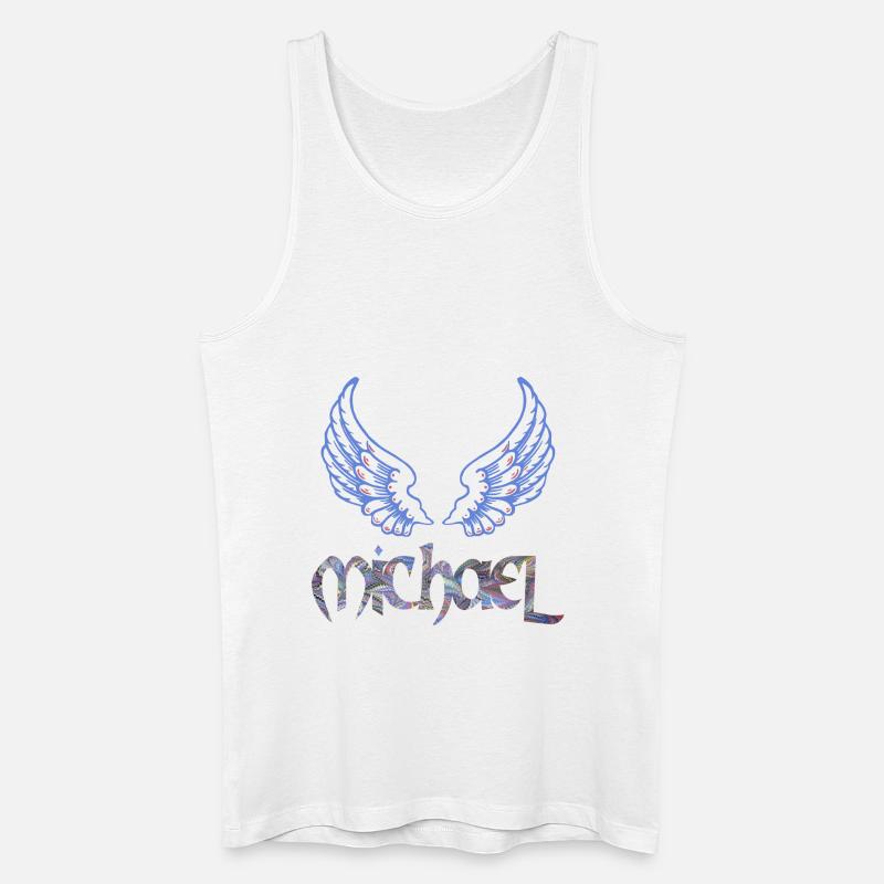erzengel michael e 45 - Débardeur bio Homme - blanc