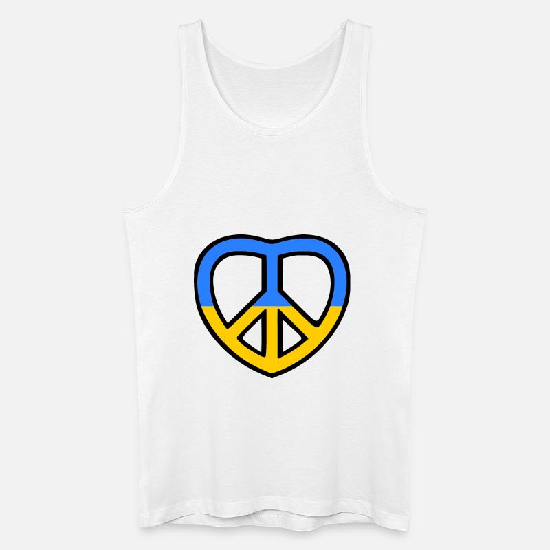 Ukraine - Männer Bio Tank Top - Weiß