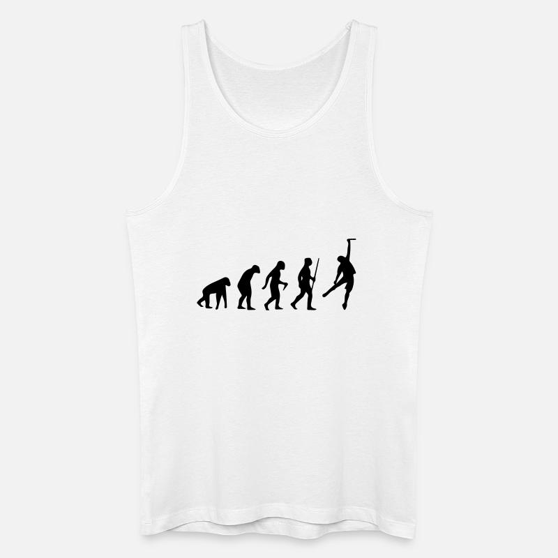 KLETTERN EVOLUTIONSTHEORIE SHIRT - Männer Bio Tank Top - Weiß