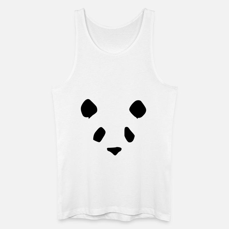 PANDABÄR PANDA - Männer Bio Tank Top - Weiß