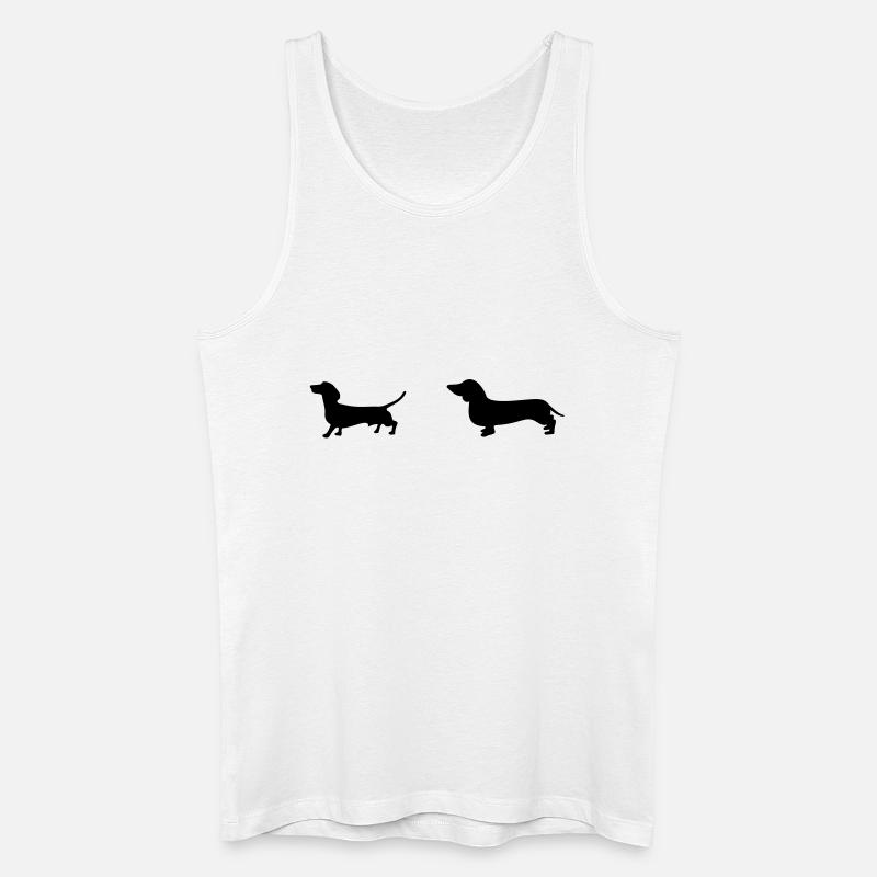 dackel - Männer Bio Tank Top - Weiß