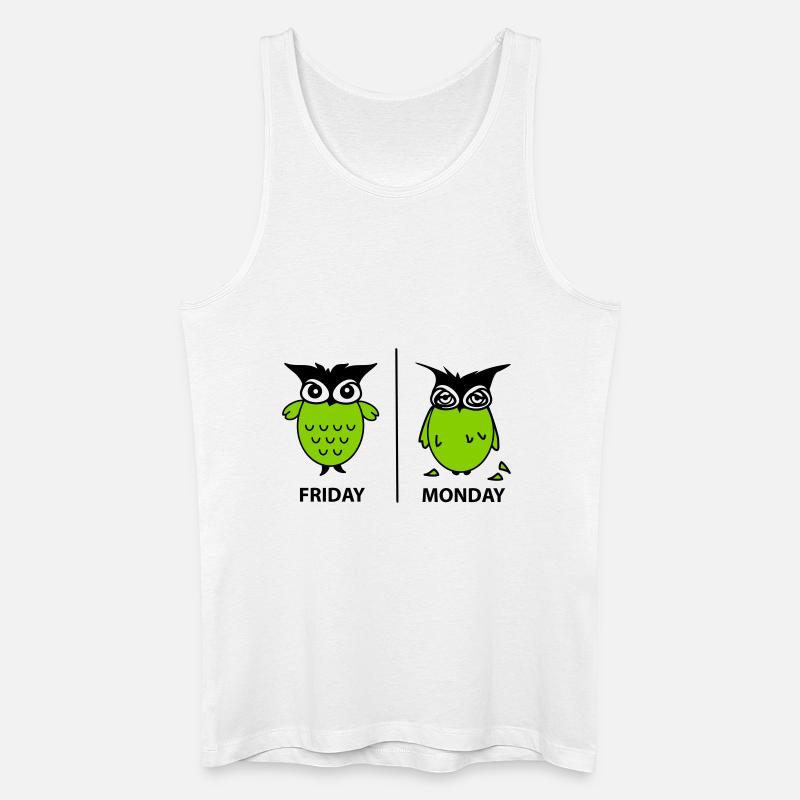 Wochenende der Eulen - Männer Bio Tank Top - Weiß