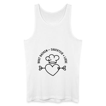 Brot Backen mit Sauerteig und Liebe - Männer Bio Tank Top - Weiß - Vorne