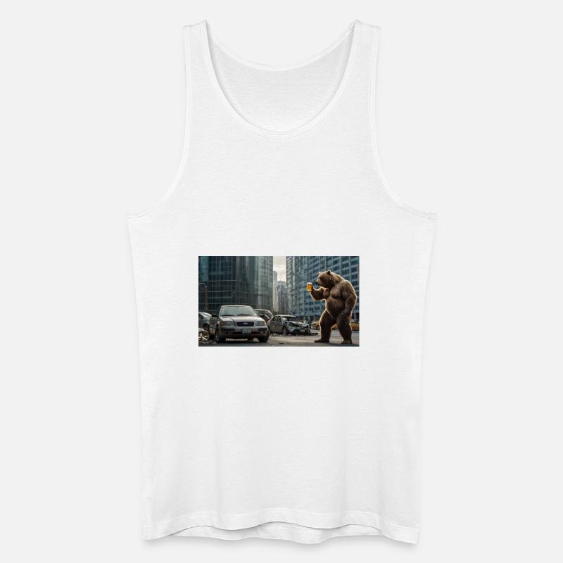 Bär Apokalypse Bier - Männer Bio Tank Top - Weiß