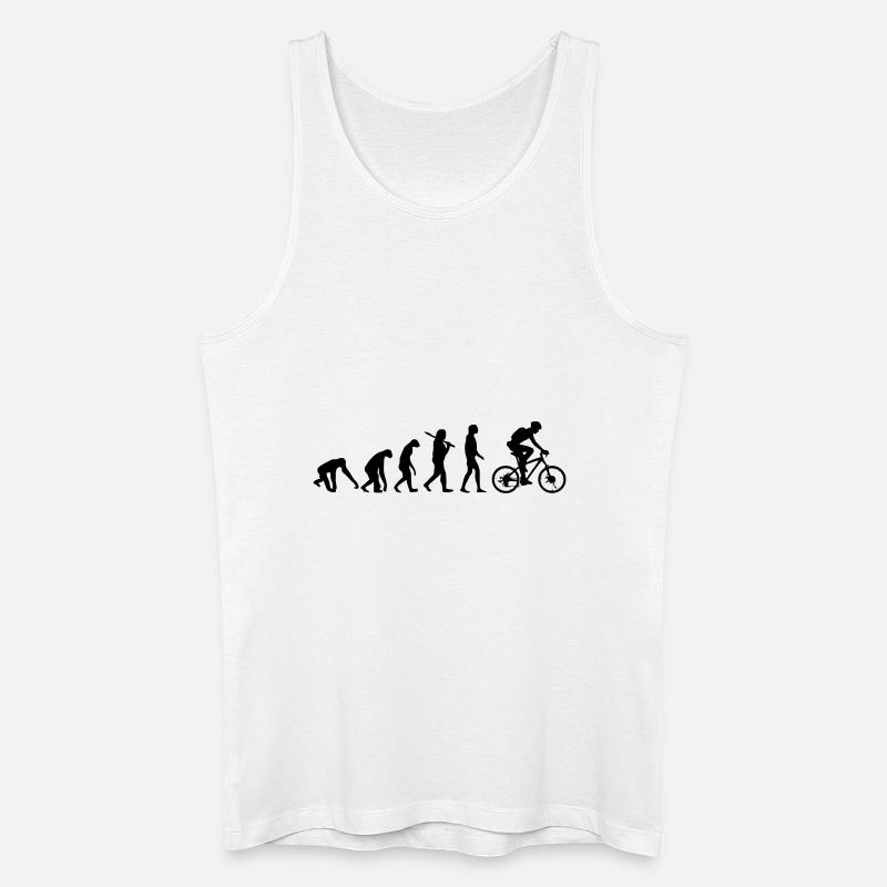 FAHRRAD EVOLUTION - Männer Bio Tank Top - Weiß