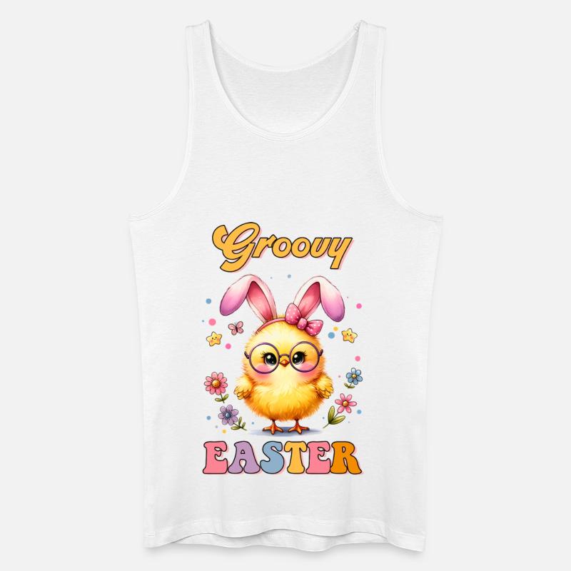 Groovy Easter - Männer Bio Tank Top - Weiß