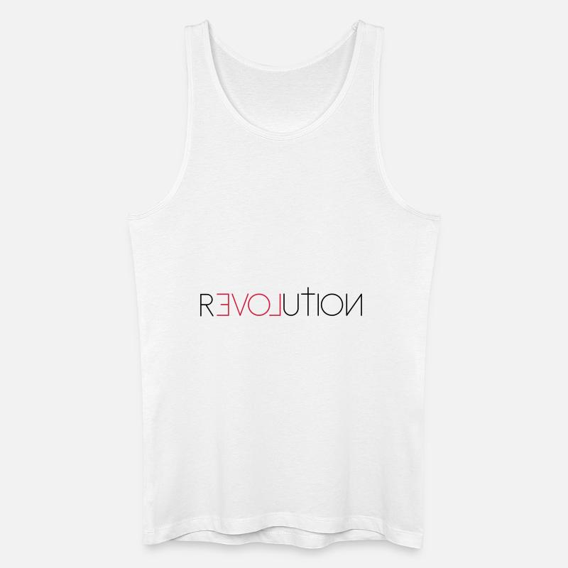 loverevolution - Männer Bio Tank Top - Weiß