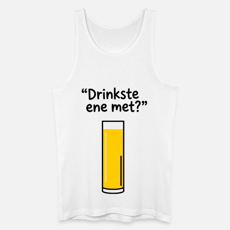 Drinkste ene met? - Kölsch Karneval Statement - Männer Bio Tank Top - Weiß