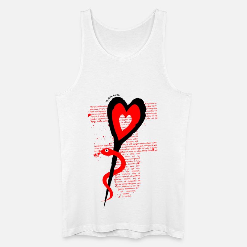 Medizinisches Herz - Männer Bio Tank Top - Weiß