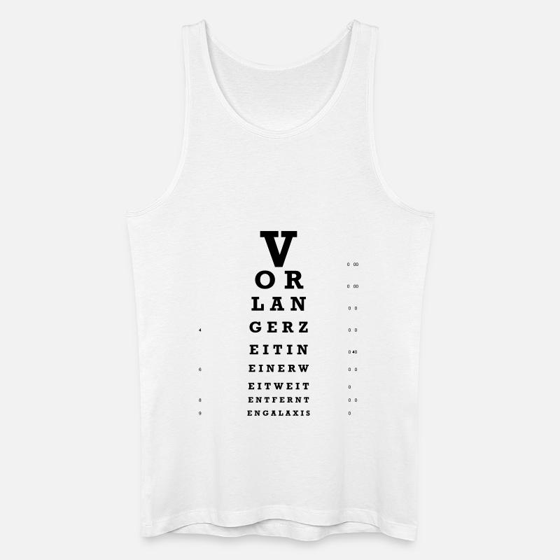 Sehtest - Männer Bio Tank Top - Weiß