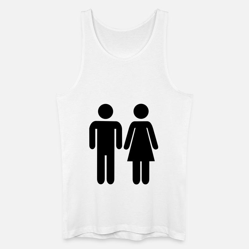 Paar - Männer Bio Tank Top - Weiß