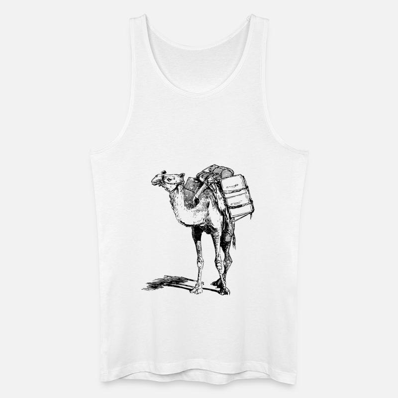 Kamel - Männer Bio Tank Top - Weiß