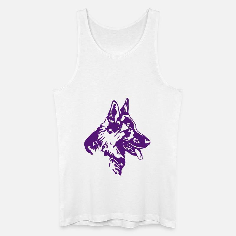 318 Deutscher Schäferhund - Männer Bio Tank Top - Weiß