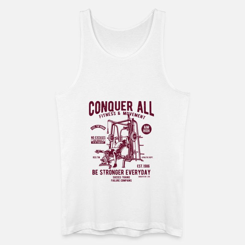 Conquer All - Männer Bio Tank Top - Weiß