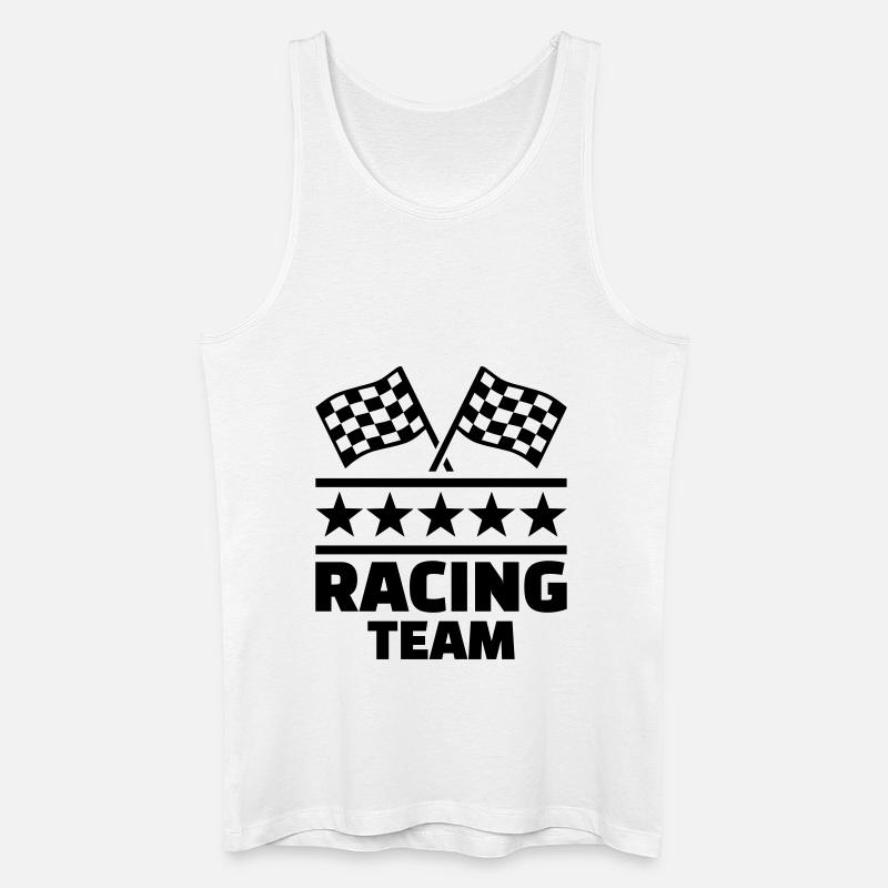 Racing Team - Männer Bio Tank Top - Weiß
