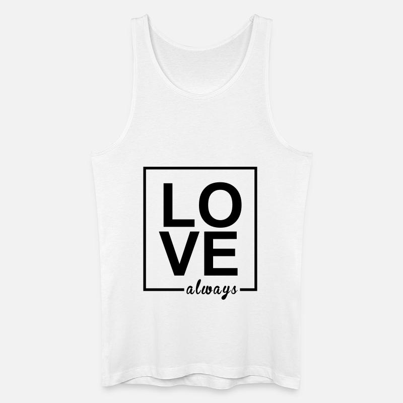 Love Always - Männer Bio Tank Top - Weiß