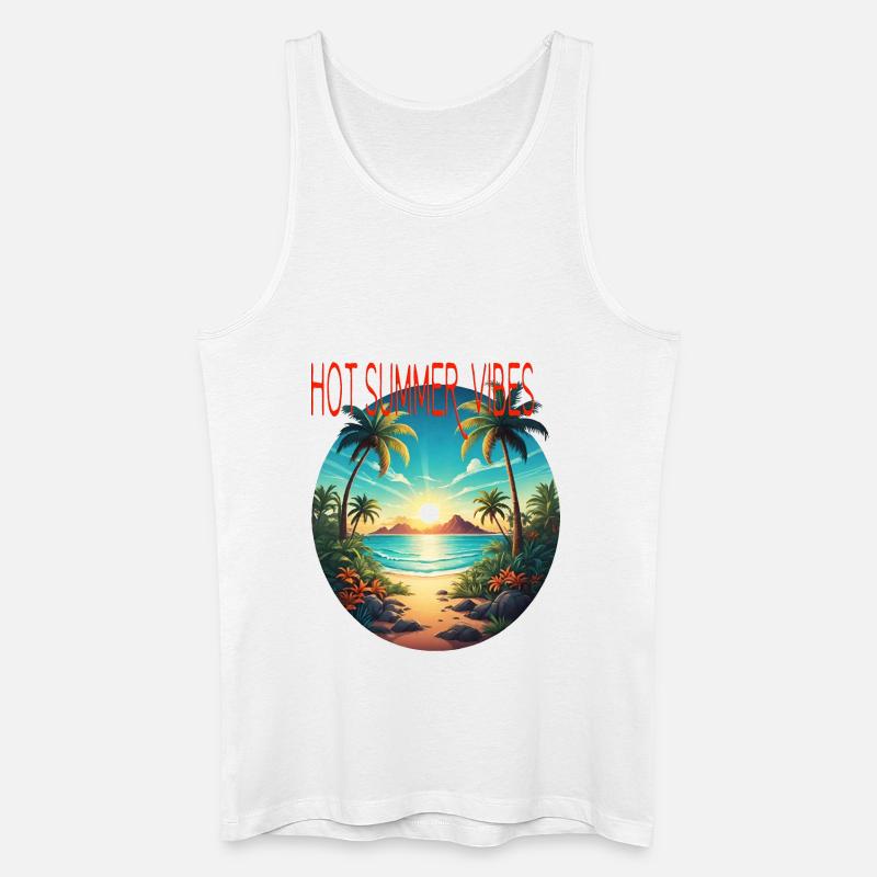 hot summer vibes - Männer Bio Tank Top - Weiß