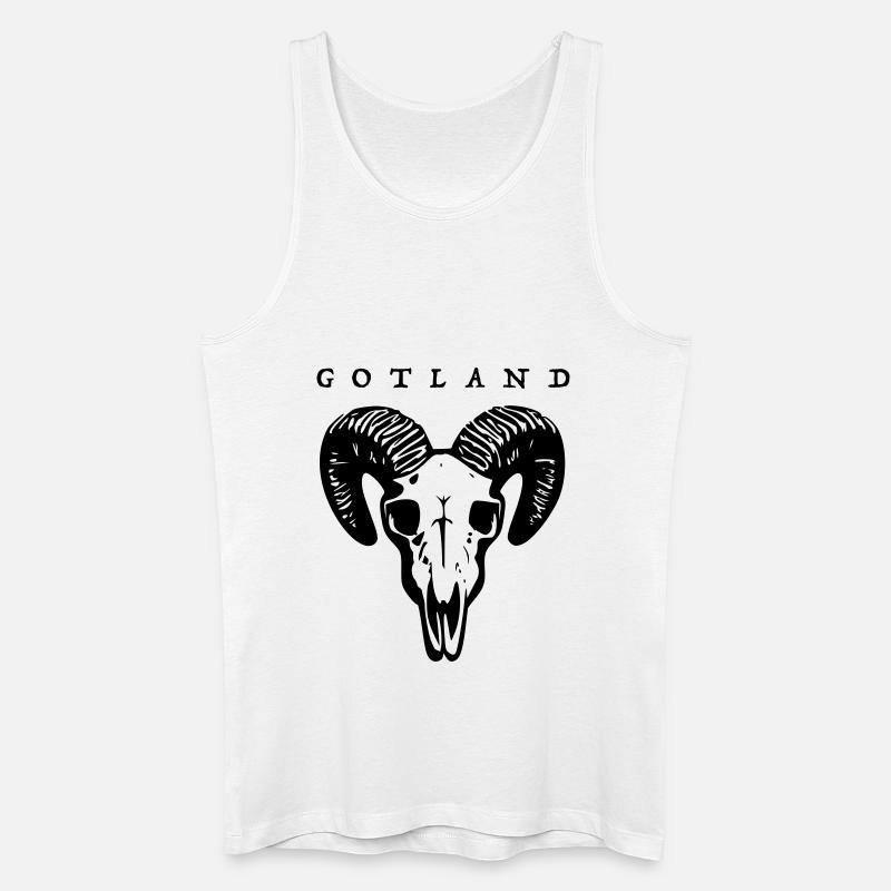 Gotland - Männer Bio Tank Top - Weiß
