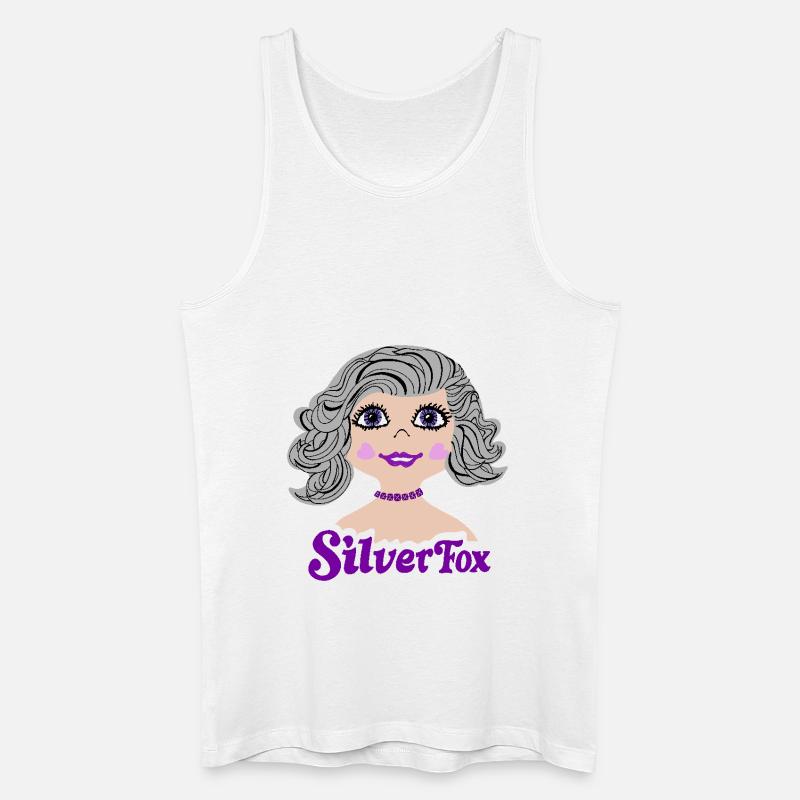 Silverfox Graue Haare Nostalgie - Männer Bio Tank Top - Weiß