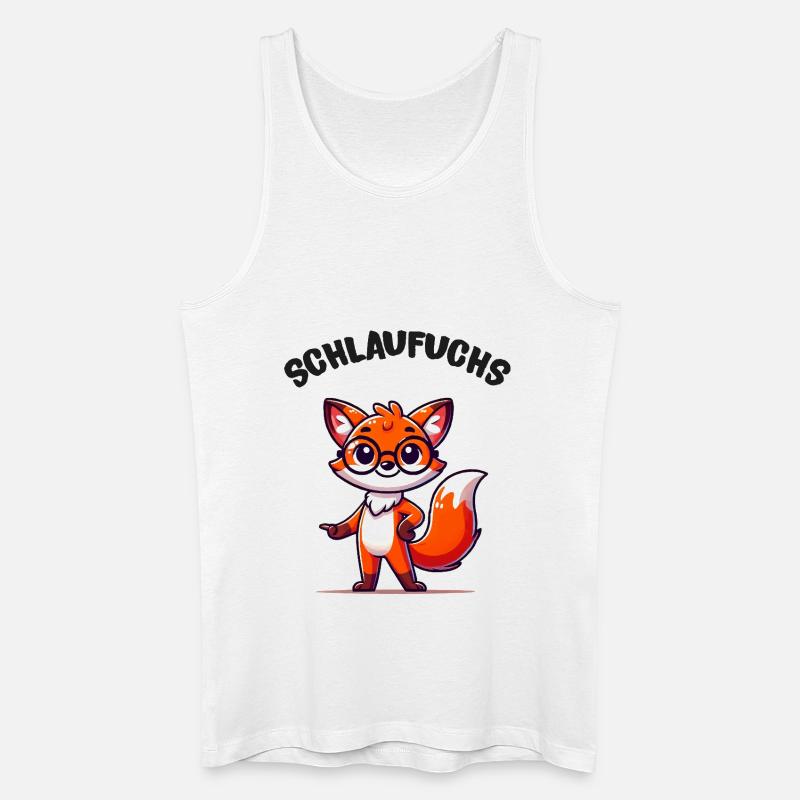 fuchs schlau - Männer Bio Tank Top - Weiß
