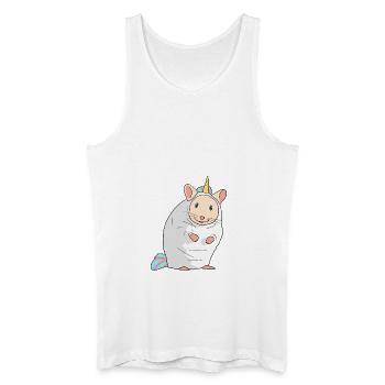 Hamster in a Unicorn Costume - Rodent Lovers - Men’s Organic Tank Top - white - Front