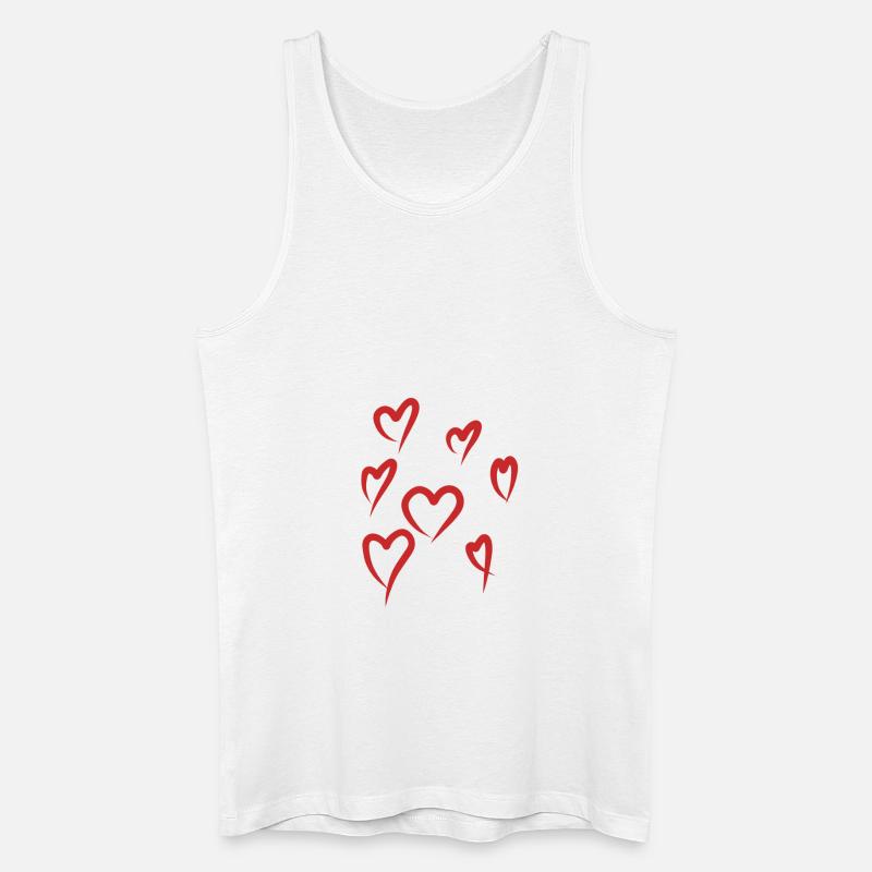 Herzchen - Männer Bio Tank Top - Weiß
