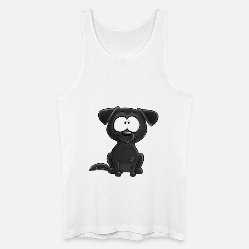Schwarzer Labrador - Männer Bio Tank Top - Weiß