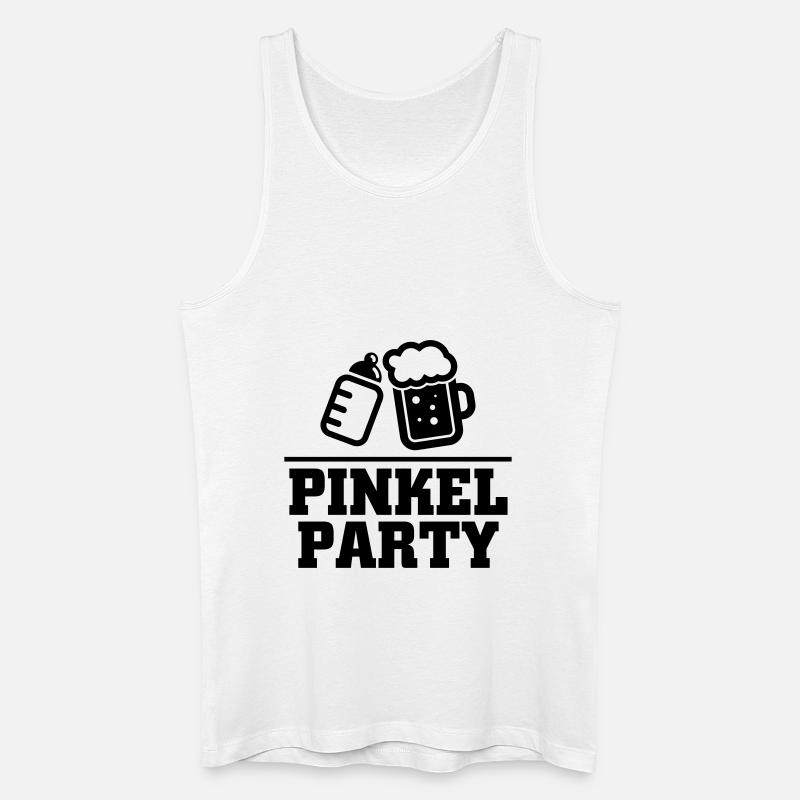Pinkel Party - Männer Bio Tank Top - Weiß