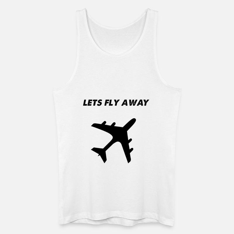 Lass uns weg fliegen - Männer Bio Tank Top - Weiß