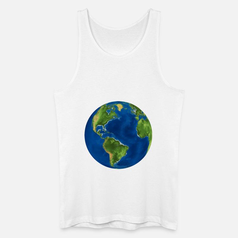 Weltkugel - Männer Bio Tank Top - Weiß