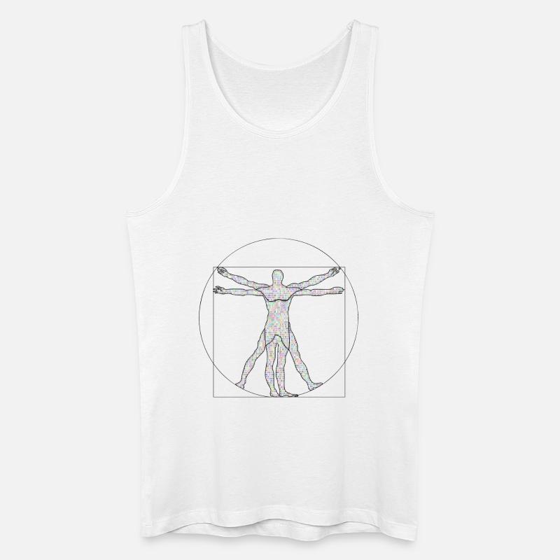 Da Vinci Programmer Gift Idea - Men’s Organic Tank Top - white