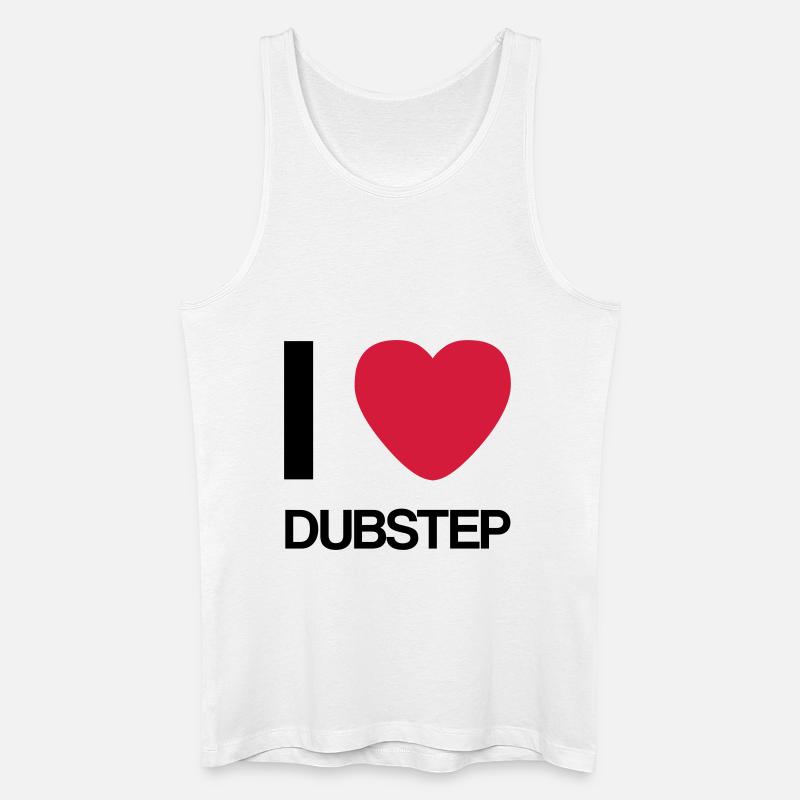I LOVE DUBSTEP- Geschenk Idee - Männer Bio Tank Top - Weiß