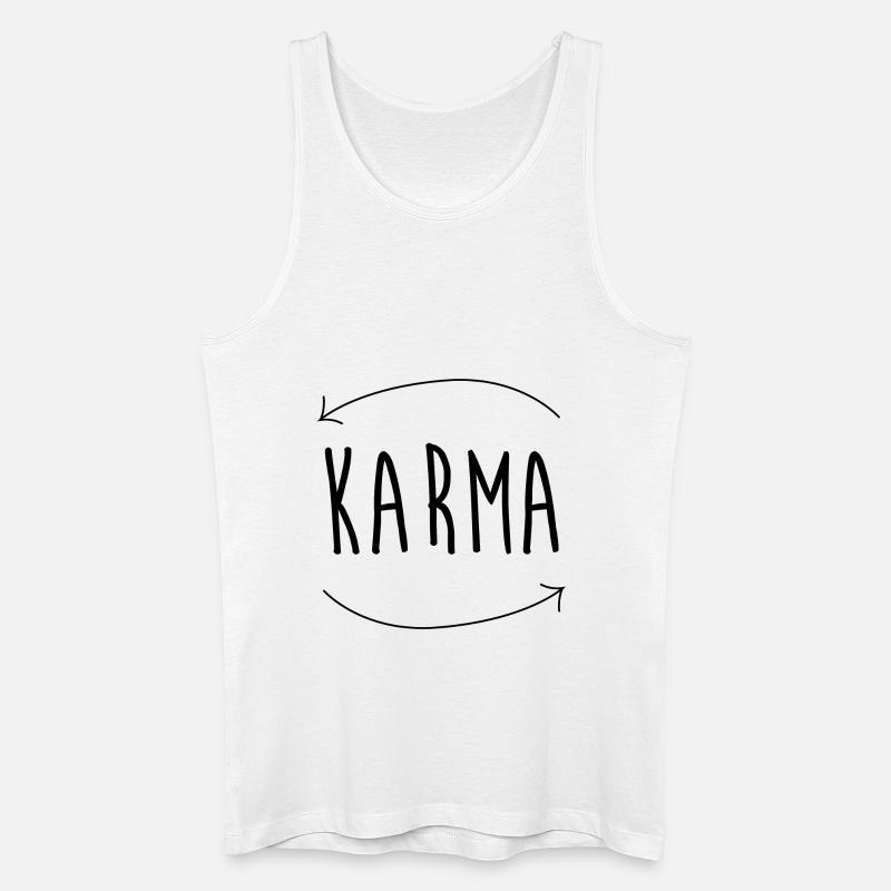 Karma Pfeile - Männer Bio Tank Top - Weiß