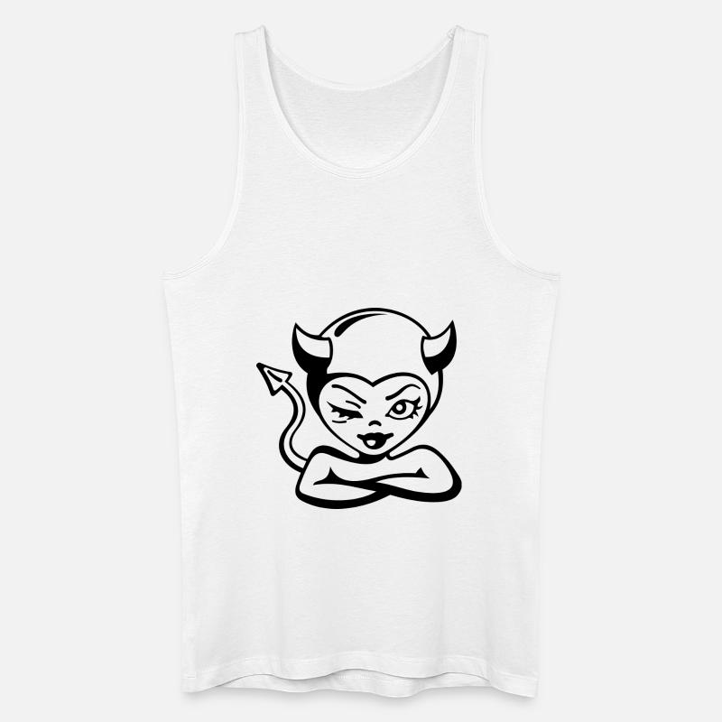 Devil Lady - Männer Bio Tank Top - Weiß