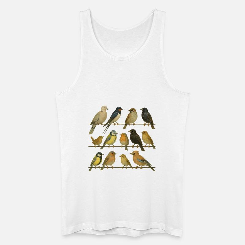 Vogelbeobachter Vogelliebhaber - Männer Bio Tank Top - Weiß